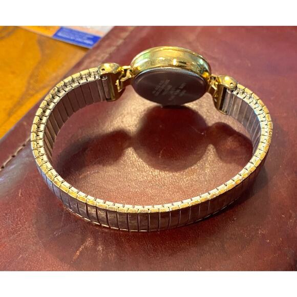 Women's 23mm Two Tone Anne Klein Watch, Expansion Band, Patterned Relief Face - Picture 3 of 3